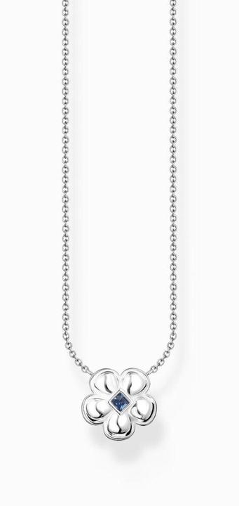 Image du produit Thomas Sabo Chaîne Fleur avec pierre bleue argent (Argent 925, émail froid, 40 - 45 cm)