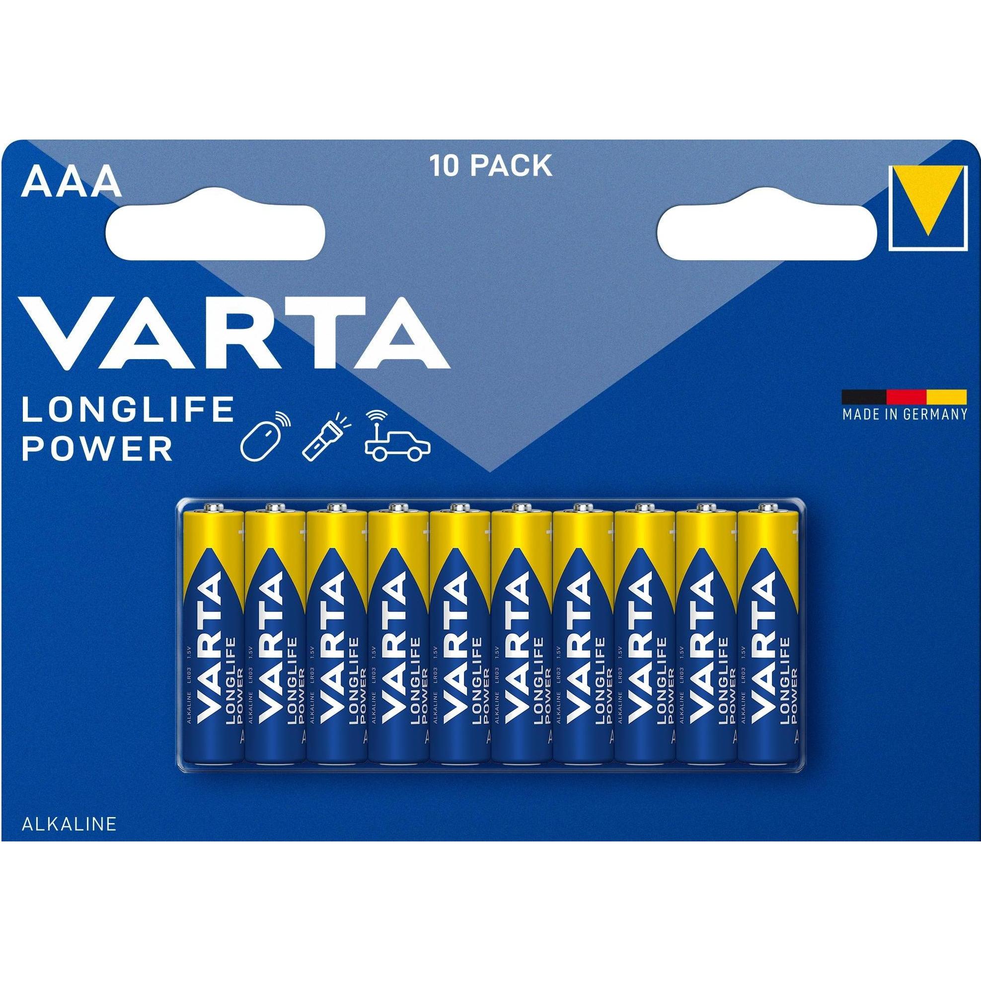 Varta Longlife Power (10 Stk., AAA, 1240 mAh), Batterien + Akkus