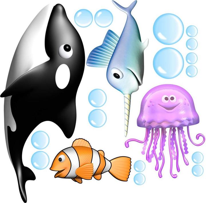 Actual product image Trenddeko Sea animals set (39 x 40 cm)