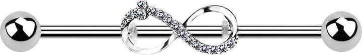 Produktbild Star Piercing Barbell silber mit Unendlich (Messing, Chirurgenstahl 316L)