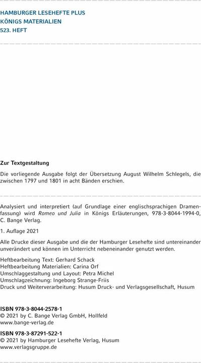 Produktbild Romeo und Julia (Deutsch, 2023)