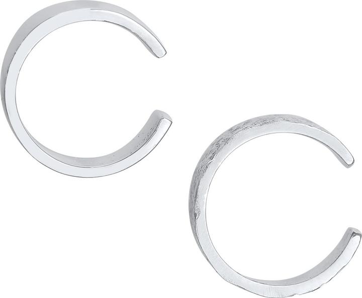 Immagine prodotto Elli Ohrringe Earcuff Breit Basic Gehämmert 2er Set 925 Silber (925 Argento)