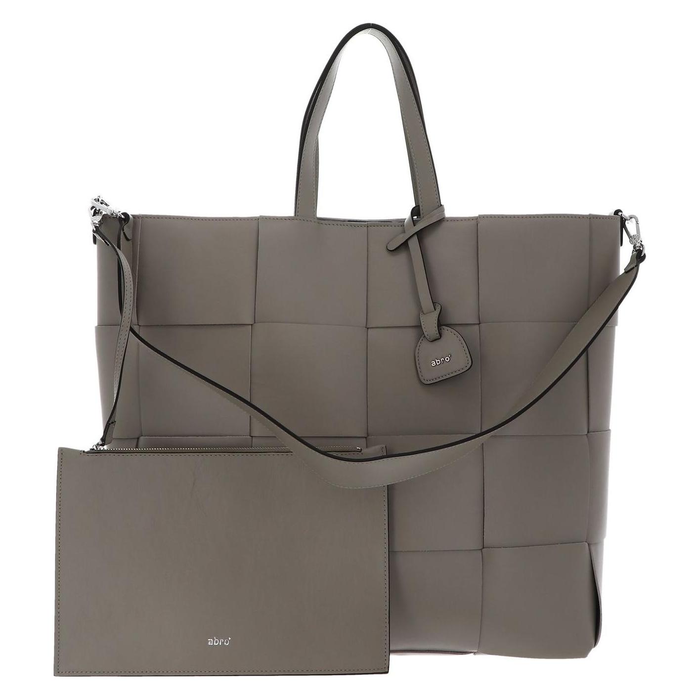 Abro, Damen, Tasche, Leather Artemide Shopper Chessboard Big, Beige