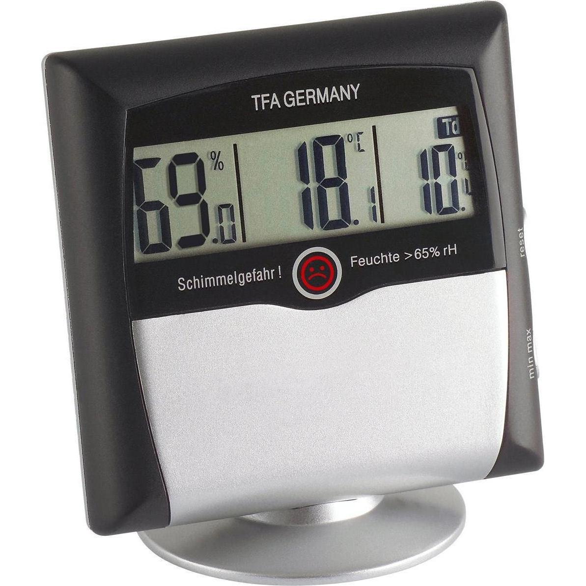 TFA Comfort Control, Thermometer + Hygrometer, Schwarz, Weiss