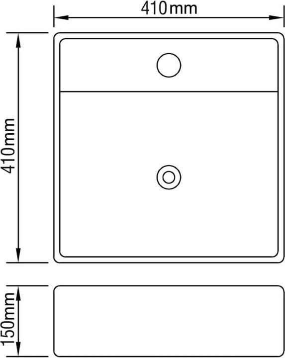 Actual product image vidaXL Lavabo (410 mm, 410 mm)