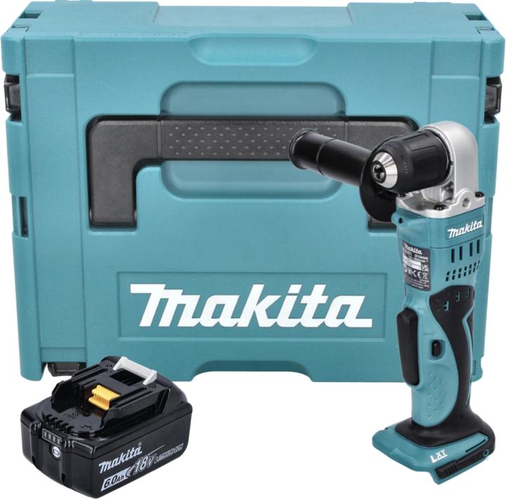 Actual product image Makita DDA 351 G1J Battery angle drill 18 V 13,5 Nm + 1x battery 6,0 Ah + Makpac - without charger (Rechargeable battery operated)
