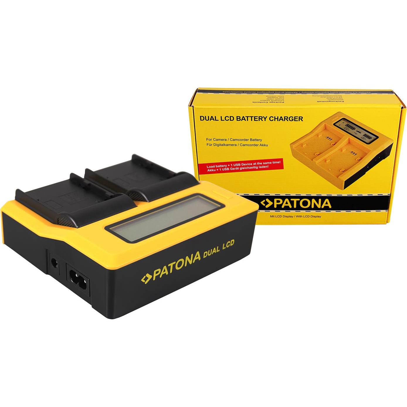 Patona Dual LCD USB Ladegerät f. Canon BP-A30 EOS C200 C200B C200 PL C300 Mark II XF705 CA-CP200L (Caricabatterie per fotocamere), Alimentatore fotoca