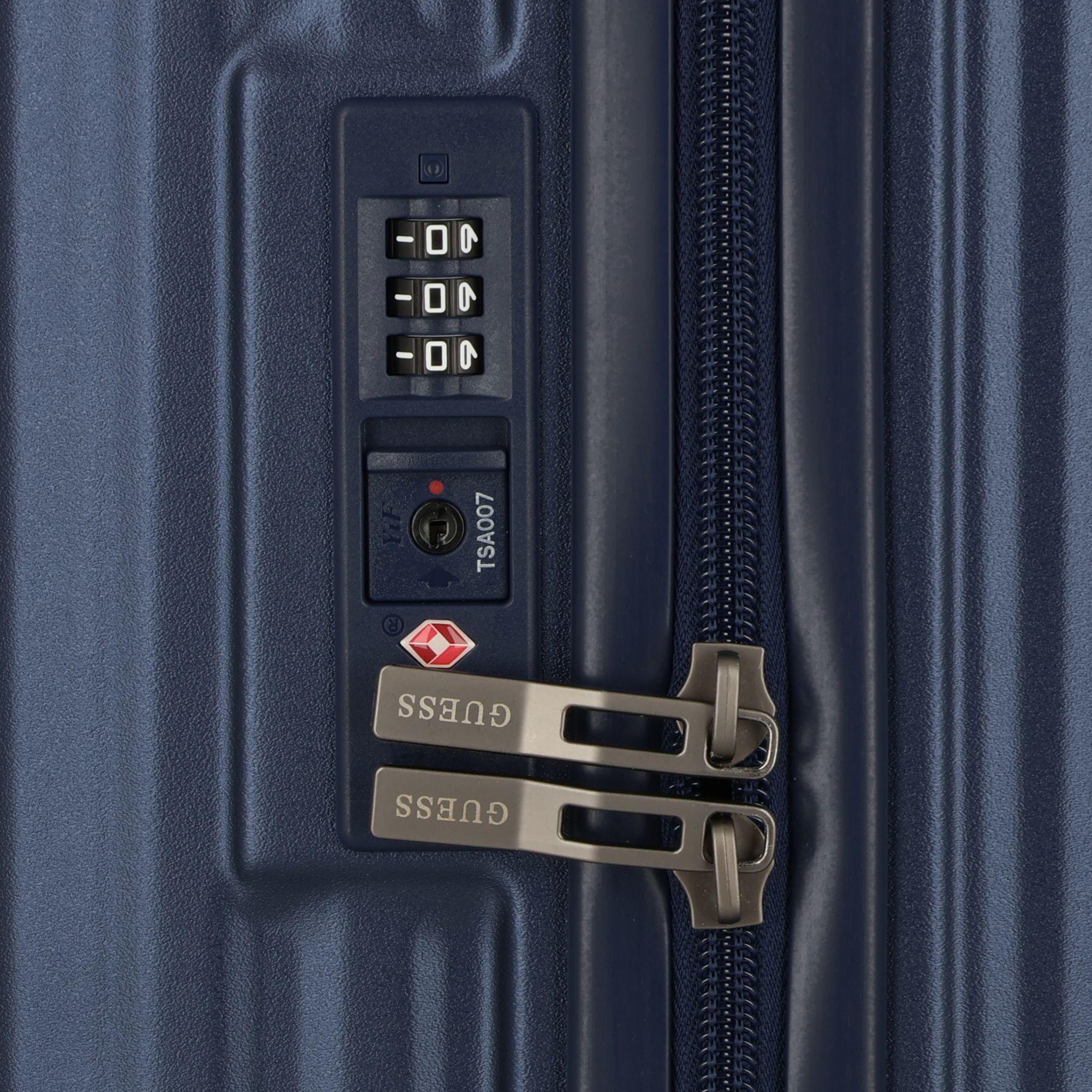 Thumbnail - Guess, Koffer, Olbia 4 Rollen Kabinentrolley 54 cm, Blau, (39 l, Handgepäck (bis 50l))
