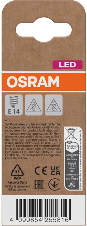 Produktbild Osram 4099854255816 LED EEK A - G E14 Tropfenform 3.8 W 60 Warmweiss O x H 45 mm (E14)
