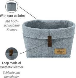 Actual product image Wenko Filz-Korb Mod. Feli M Aufbewahrungskorb mit umklappbarer Krempe