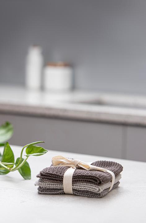 Actual product image Ladelle Eco Knitted dishcloth 27x27 cm 3 pcs. (27 x 27 cm)