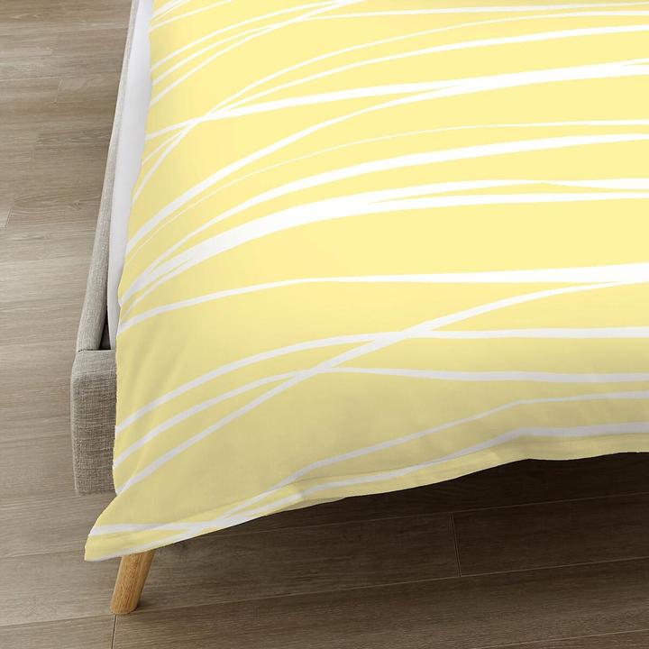 Produktbild Traumschlaf Mako-Satin Bettwäsche Motion Colours gelb (Bettwäsche Set, 135x200 cm + 80x80 cm)