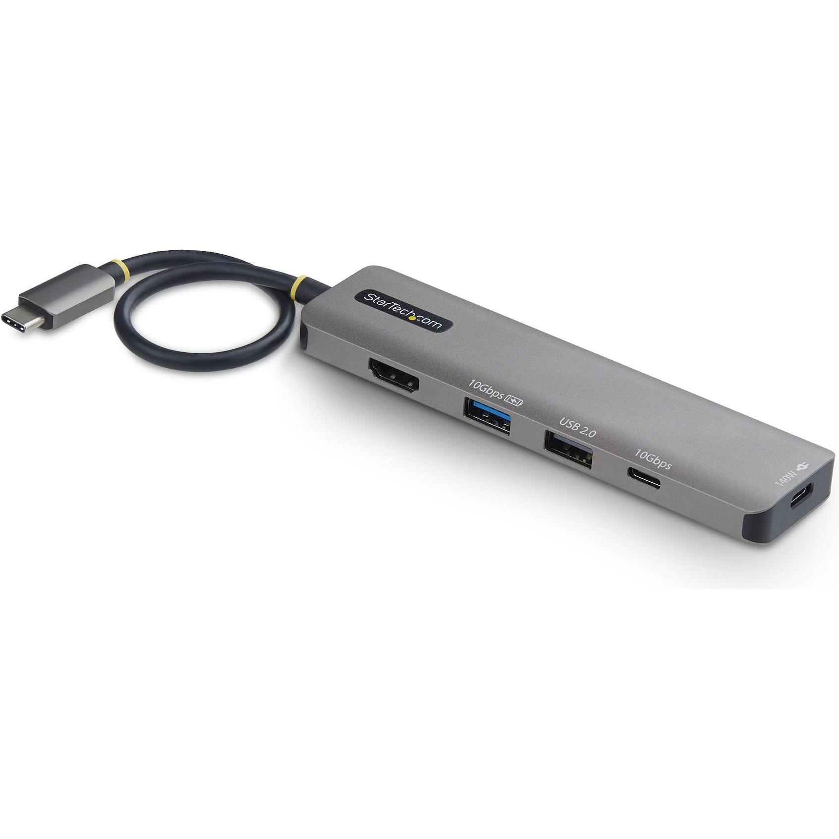 StarTech 164B-USBC-MULTIPORT USB-C HDMI MULTIPORT HUB 140W NMS (USB-C), Docking station + Hub USB, Grigio