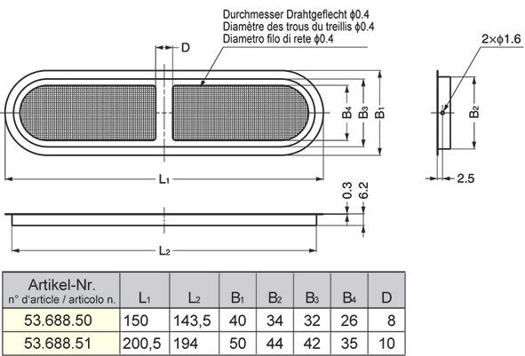 Image du produit Sugatsune Grilles d'aération