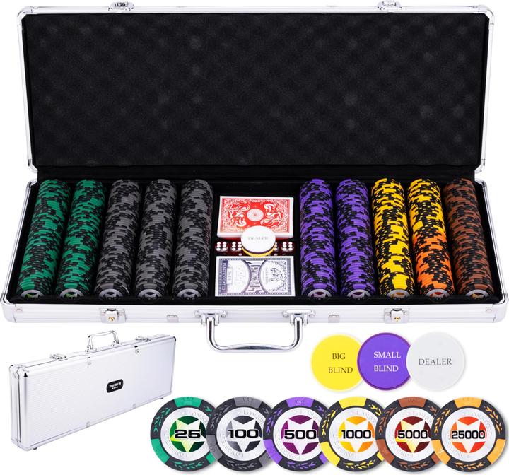 Bicycle Poker-Set im Silberkoffer, Hohe Einsätze (2 - 8 Spieler)