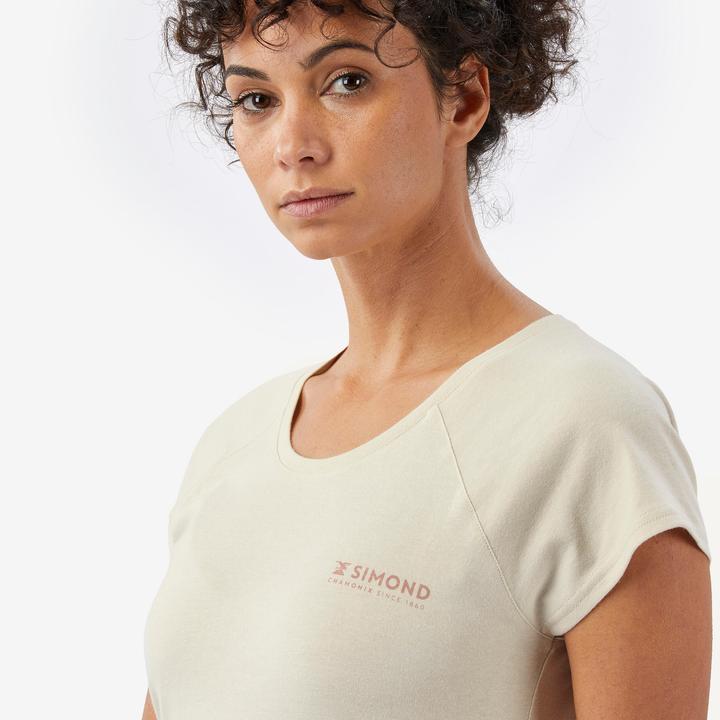 Produktbild Simond Bequemes Damen-T-Shirt zum Klettern, Vertika beige (L)