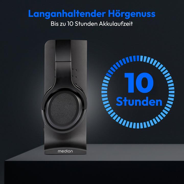 Actual product image Medion Kabellose Over-Ear Funkkopfhörer HS-1 (ANC, Cable, Wireless)