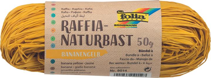 Produktbild Folia Bringmann Naturbast Raffia 50g Bananengelb (Geschenkband)