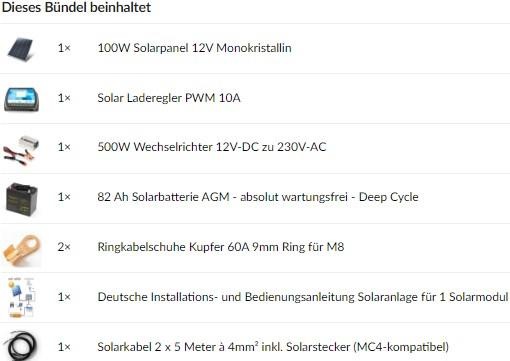 Produktbild Autosolar Solaranlage-Starter 100W Solaranlage (100 W)