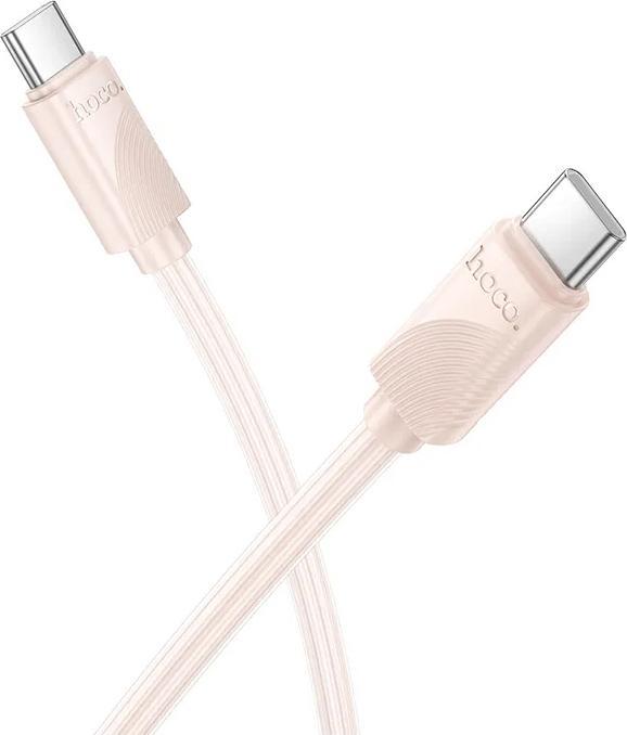 Actual product image Hoco Cable cable Type C to Type C 3A 60W X114 1 m pink (USB 3.2 Gen 1, 60 W)