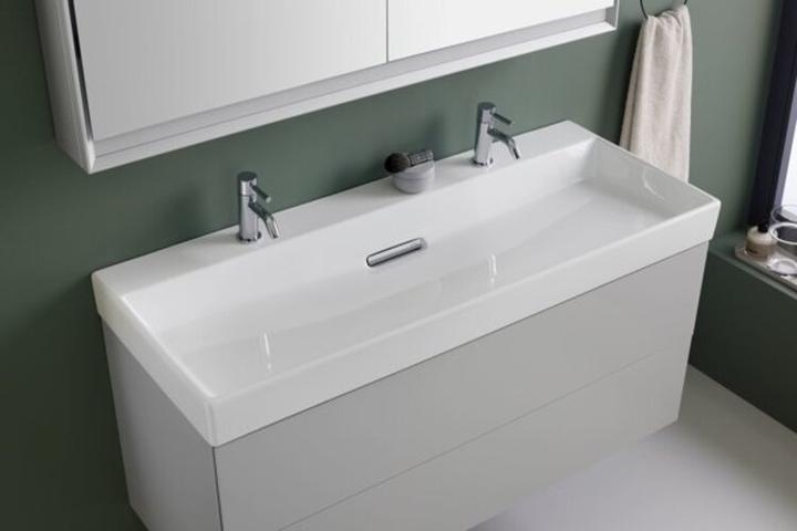 Produktbild Geberit ONE Waschtisch Abgang horizontal, 120x14,2x48cm, 505.04 (142 mm, 1200 mm)