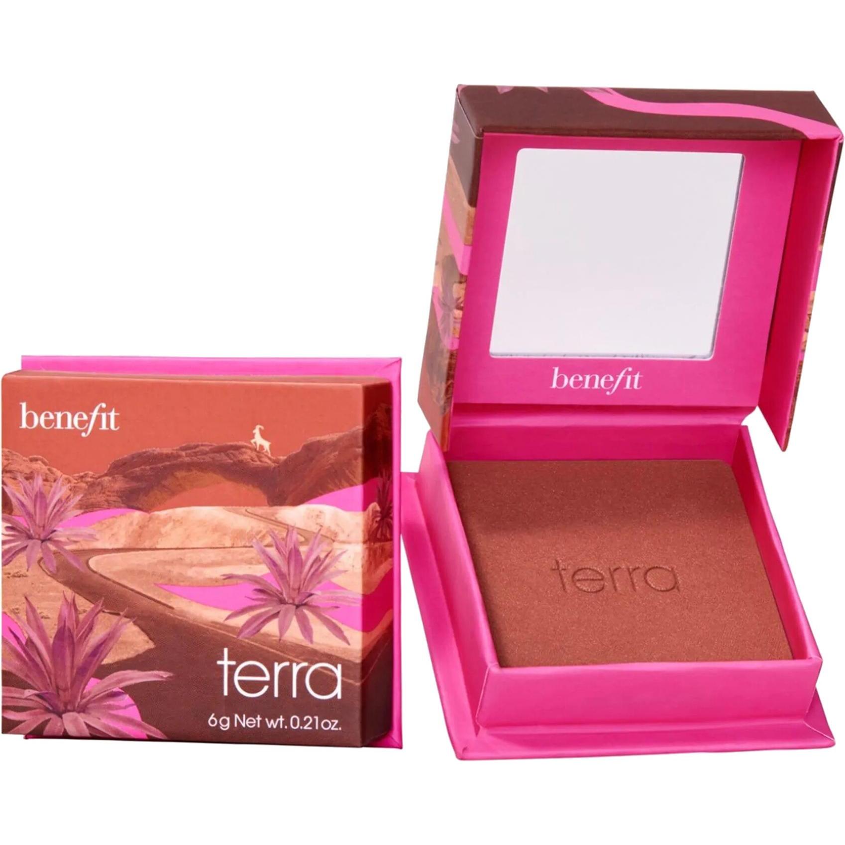 BeneFit Cosmetics, Fard + Blush, BENEFIT Wanderful World Blushes Terra Powder Blusher róż w pudrze Golden Brick-Red 6g (Terra - Rosso mattone dorato)