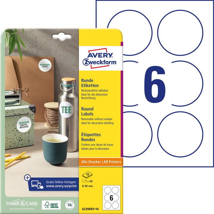 Produktbild Avery Zweckform Kennzeichnungsetiketten