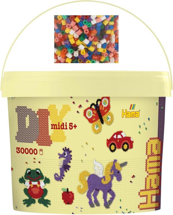 Actual product image Hama Iron-on beads in a bucket, 30,000 pieces.