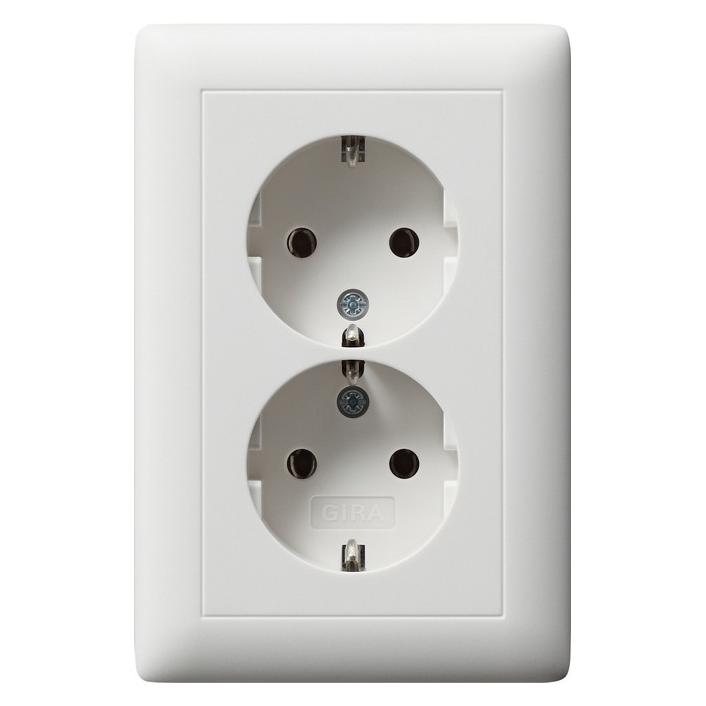 Gira, Stopcontacten, Schuko 2f Volledig Pl. F. Apparaatdoos 1, 5f 078204