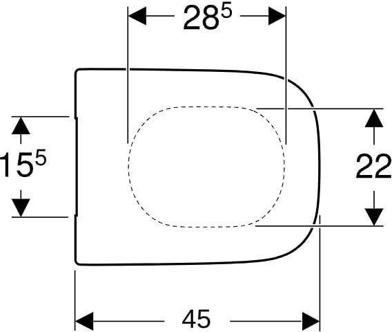 Image du produit Geberit Siège WC Renova Plan carré blanc avec fermeture automatique et système Quick-Release 500.692.01.1