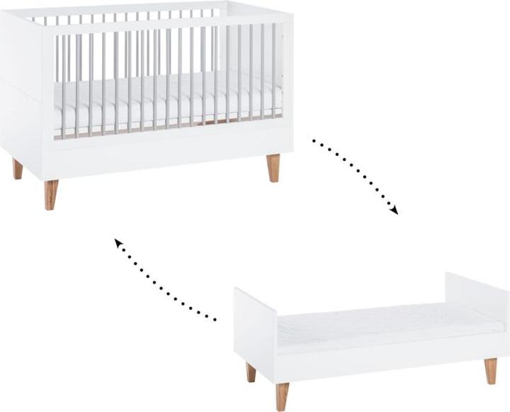 Image du produit Petits-Meubles Lit bébé évolutif et Commode à langer Vox Concept Bois (70 x 140 cm)