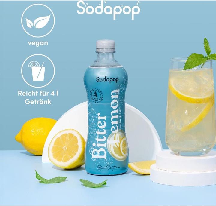 Immagine prodotto Sodapop Sciroppo per bevande Sciroppo per bar al limone amaro (1 x 50 cl)