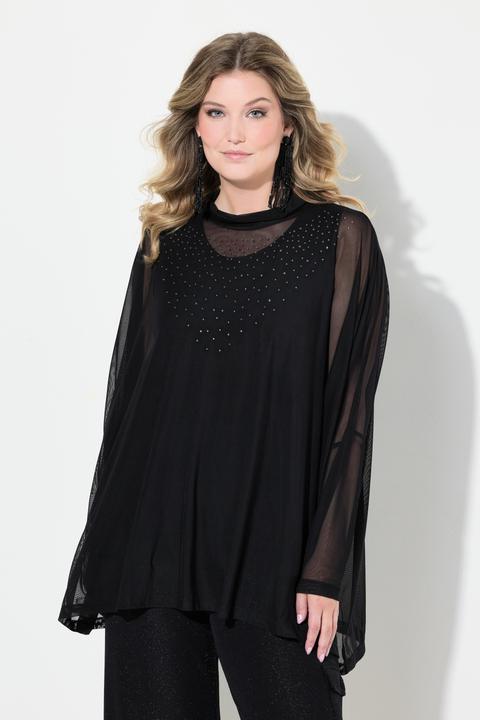 Produktbild Miamoda Bluse, oversized, Mesh, Glitzersteinchen, Top (54)