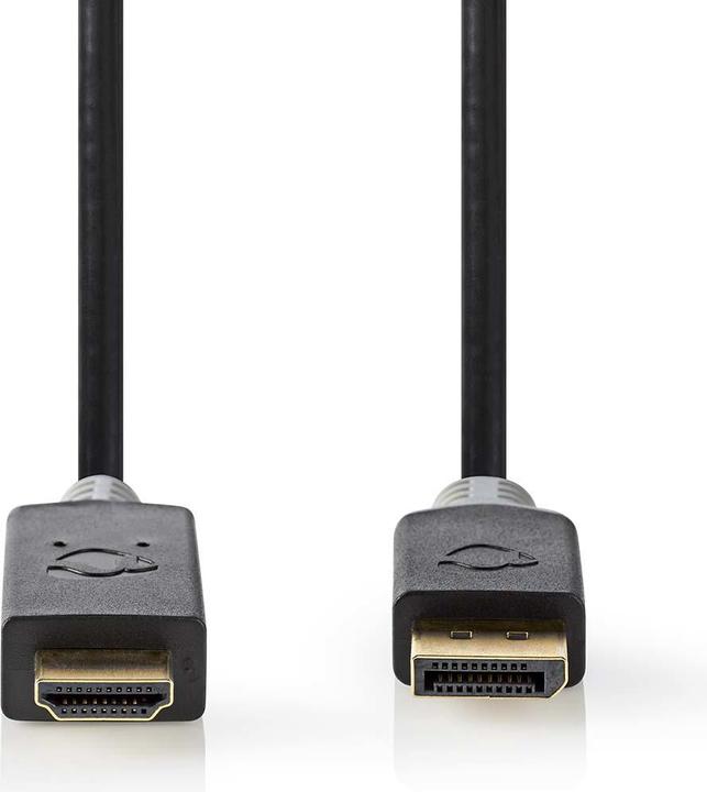 Produktbild Nedis Displayport-Kabel | DisplayPort Stecker | HDMI™ Stecker | 4K@30Hz | Vergoldet | 1.00 m | Rund (1 m, DisplayPort, 1.2)
