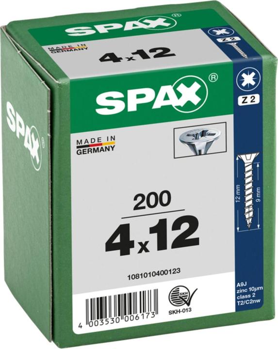 Produktbild Spax Senkmultikopf Kreuzschlitz Z2 Vollgewinde Wirox (200 Schrauben pro Stück)
