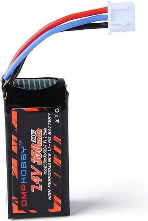 Immagine prodotto OMP Hobby Batteria RC LiPo 350 mAh 7,4 V 50C M1 Evo (7.40 V, 350 mAh)