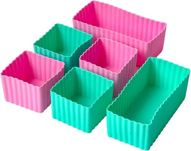 Actual product image Yumbox Mini silicone bento, 6 pieces