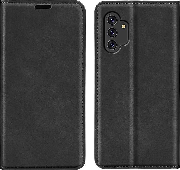 Produktbild Cover-Discount Galaxy A13 4G - Seidige Stand Flip Case Hülle schwarz (Samsung Galaxy A13, Samsung Galaxy A13 5G)