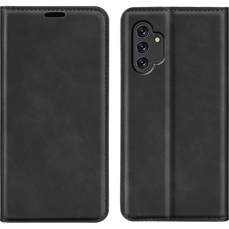 Cover-Discount Galaxy A13 4G - Seidige Stand Flip Case Hülle schwarz (Samsung Galaxy A13), Smartphone Hülle, Schwarz