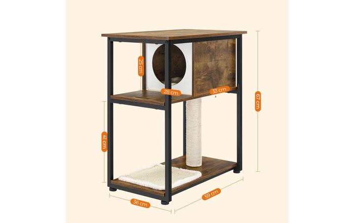 Actual product image Feandrea Jingle (67 cm, Black, Rustic brown)