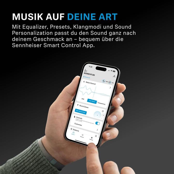 Productafbeelding Sennheiser Momentum 4 (Actieve ruisonderdrukking, 60 h, Bedraad, Draadloze)