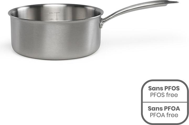 Actual product image Livoo 20 cm stainless steel saucepan (20 cm, Pot, Stainless steel, Aluminium)