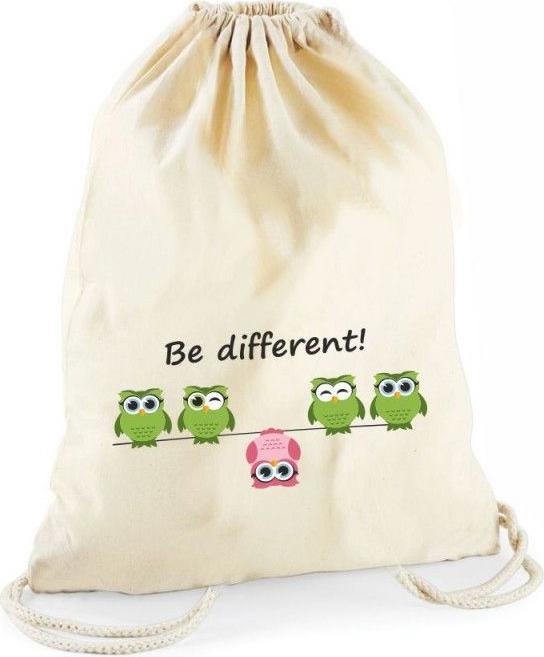 Immagine prodotto 4you Design Borsa da ginnastica statement "Be different!" nature"