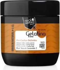 Actual product image Real Natura Gelatin Pro-Caches Perfect Definition Moisturizing and Soft Without Sulfates and Paraben (Hair gel, 500 ml)