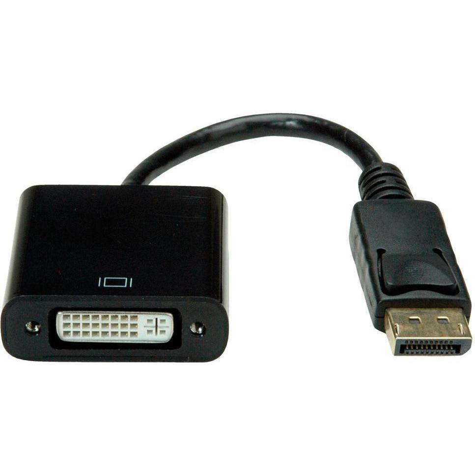 Value Nero Displayport Chiuso (Dvi, 15 Cm), Adattatore Dati + Video,