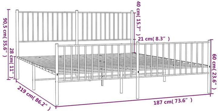 Image du produit vidaXL Bettgestell (183 x 213 cm)