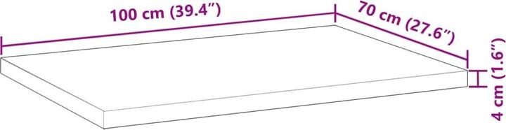 Produktbild vidaXL Schreibtischplatte Ölbeschichtung Akazie (100 x 70 x 4 cm)