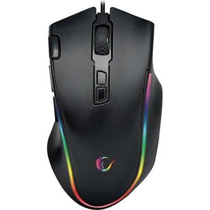 Rampage Egér Gamer - SMX-G72 GREEDY RGB (4800DPI, 8 gomb, makro, RGB LED, 1,7M kábel, fekete) (Cablato), Mouse, Nero