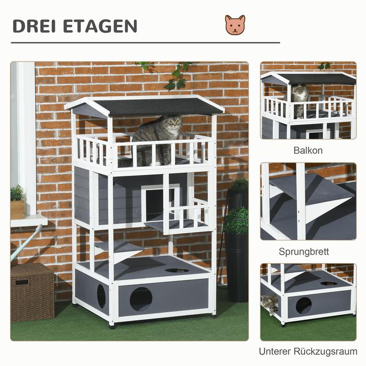 Immagine prodotto PawHut Casa per gatti a 4 piani (Gatto)