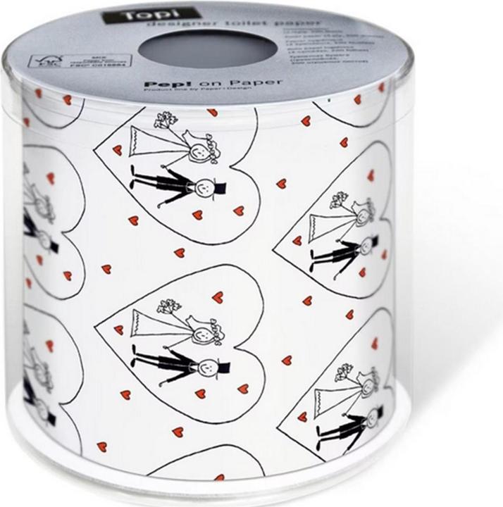 Paper + Design Toilettenpapier Wedding Rollen, 3-lagig, Weiss (1 x)